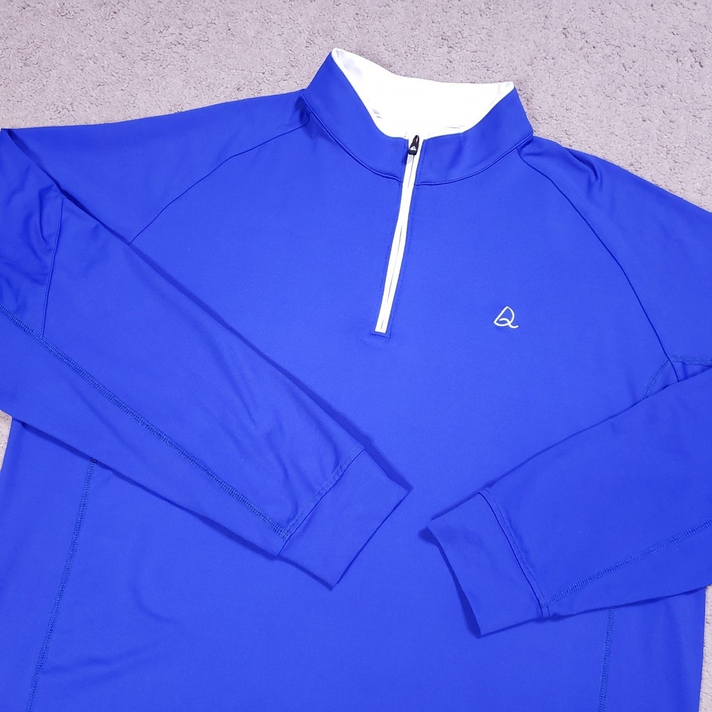 DEOLAX Pullover Shirt Mens XL Blue 1/4 Zip Stretch Performance Golf Apparel